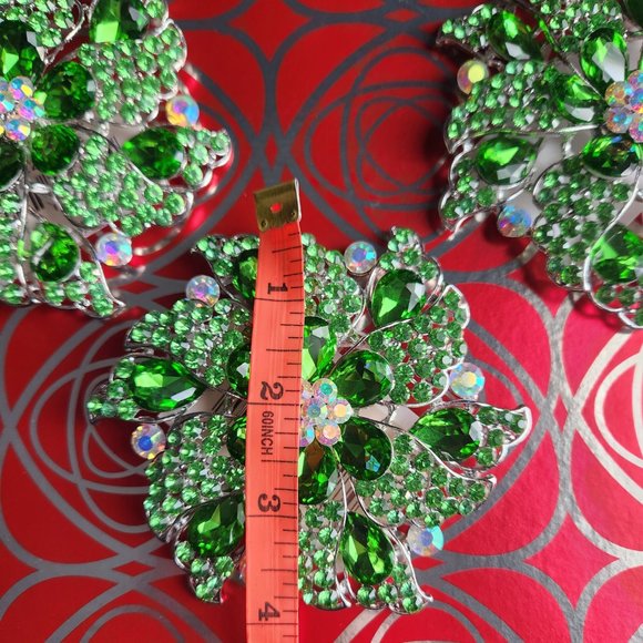 Absolutely Beautiful Large Green Brooch NWOT - Picture 5 of 5